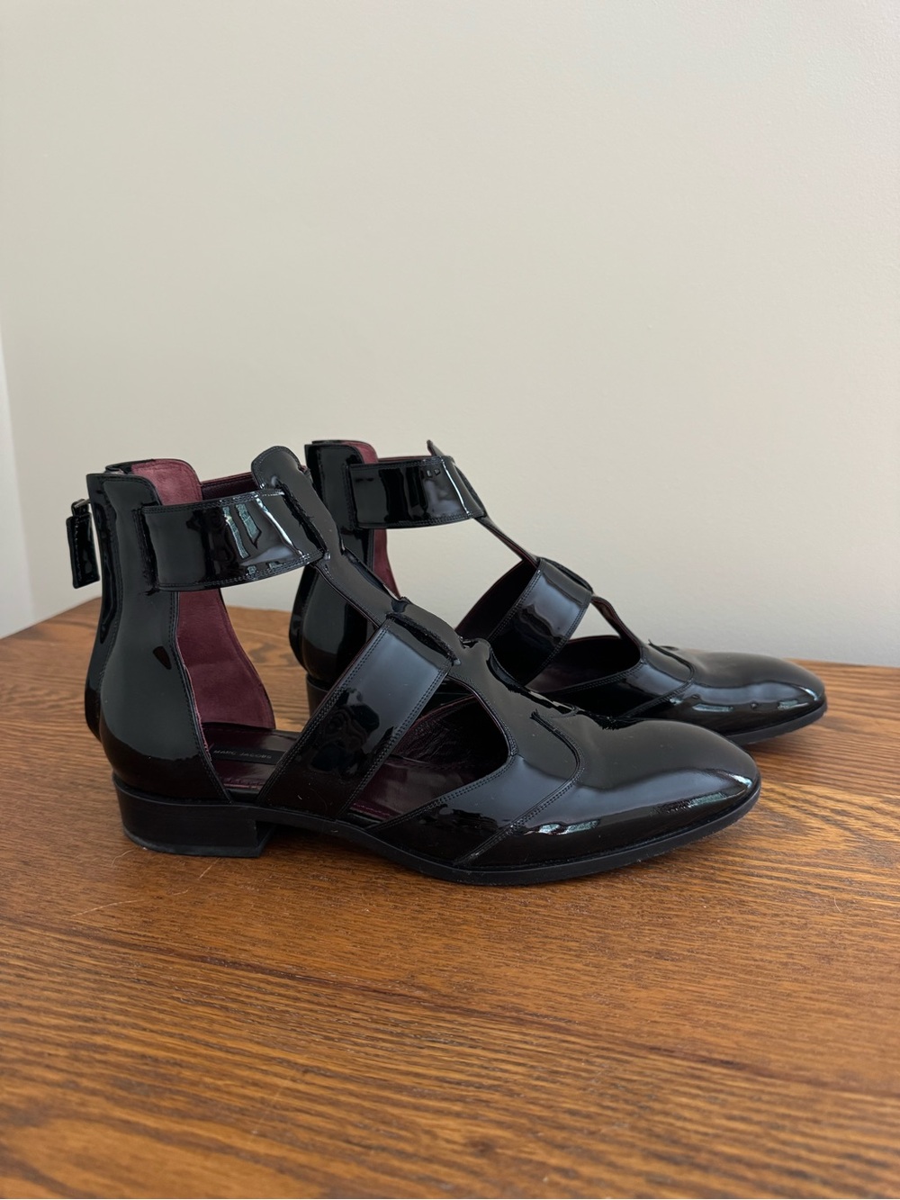 Marc Jacobs Black Patent Ballerina Boots